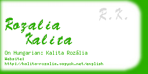 rozalia kalita business card