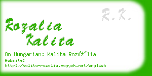rozalia kalita business card